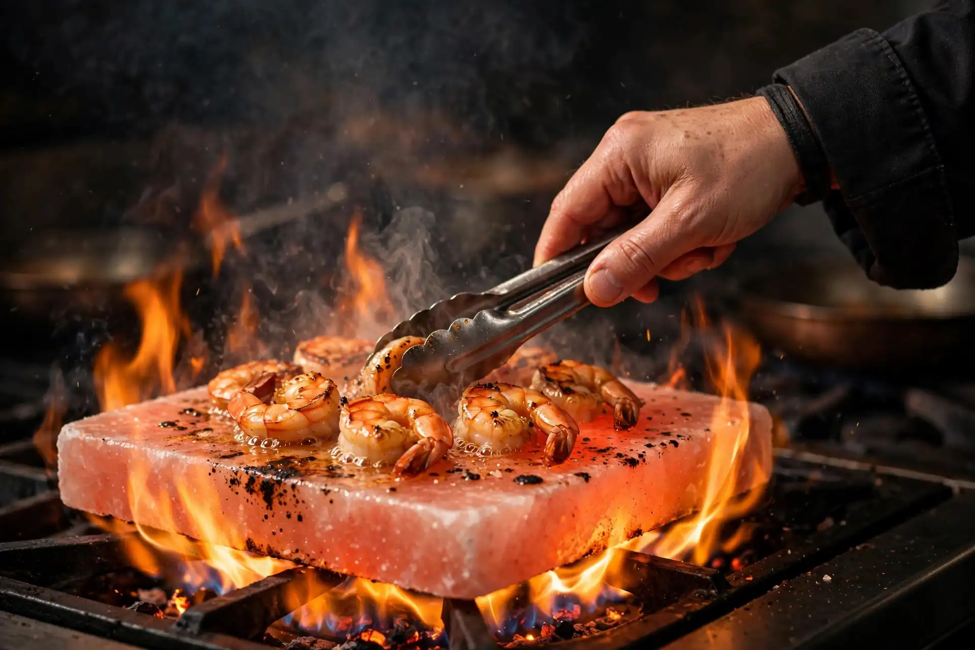 Cooking on salt slab